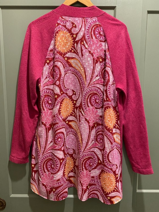 Soft Surroundings Sweaters - Soft Surroundings Magenta Knit Open-Front Cardigan